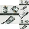Durable Pvc Self-adhesive Wall Border Sticker Waterproof Vinyl Wallpaper Blackwhite 5/10m