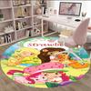 1pc Strawberry Princess4 Print Round Carpet Chair Round Carpet Suitable for Bedroom Living Room Home Decorative Carpet