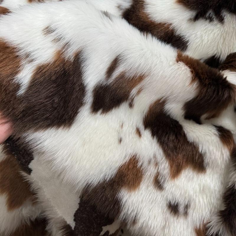 3 Sizes High-grade Velvet Imitation Fur Fabric Cow Deer Pattern Plush Fur Fabric For Diy Sewing Garment Doll Clothes Photo Props