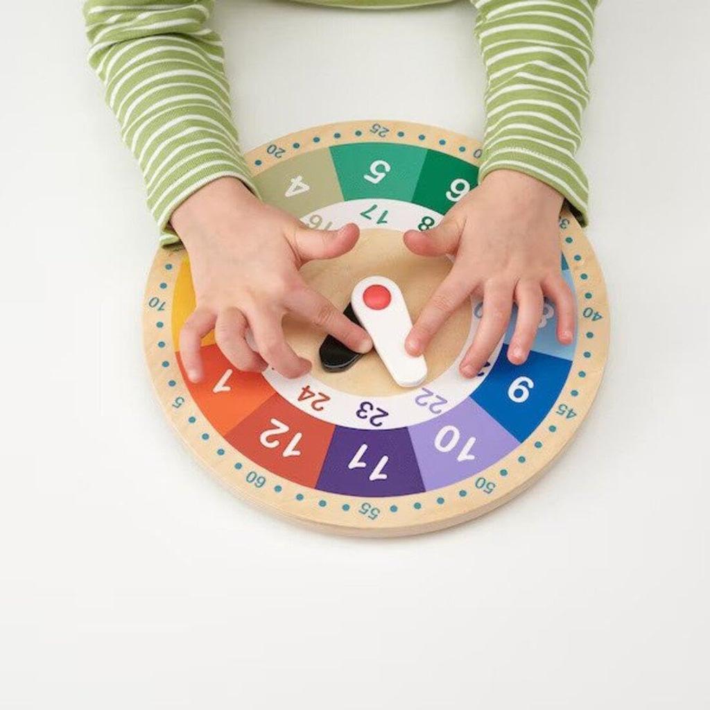 IKEA UNDERHALLA: Wooden Educational Clock (605.066.81)