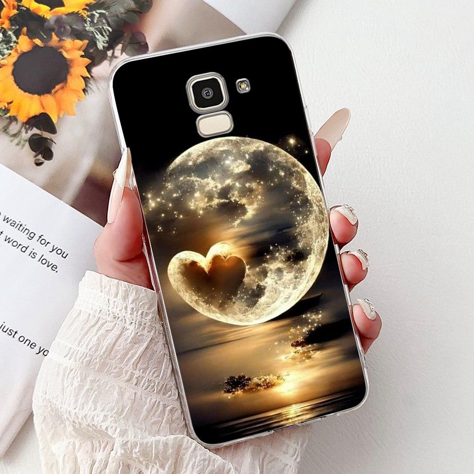 Clear For Samsung J6 2018 Case SM-J600F Cute Fashion Funny Painted Back Cover For Samsung Galaxy J6 2018 Phone Case J600G J600FN