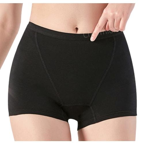 Lady Lazy Period Briefs, Boxer Sanitary Pants, Black, 120ml (S)