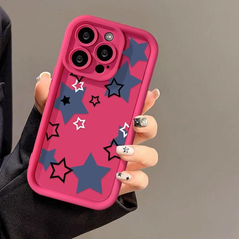 Blue and Black Stars for iPhone16ProMax Mobile Phone Case 14 Apple 13 Matte 12/15 Premium 11 Factory