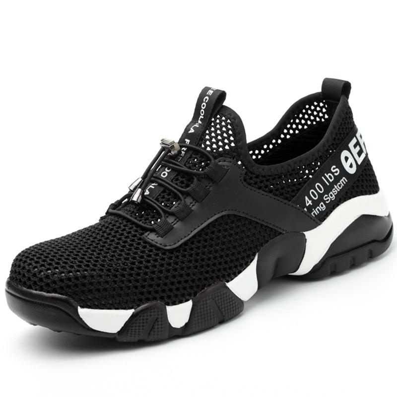 Men's Lightweight Safety Work Shoes: Anti-Smash, Anti-Puncture, Breathable, Non-Slip, Wear-Resistant.