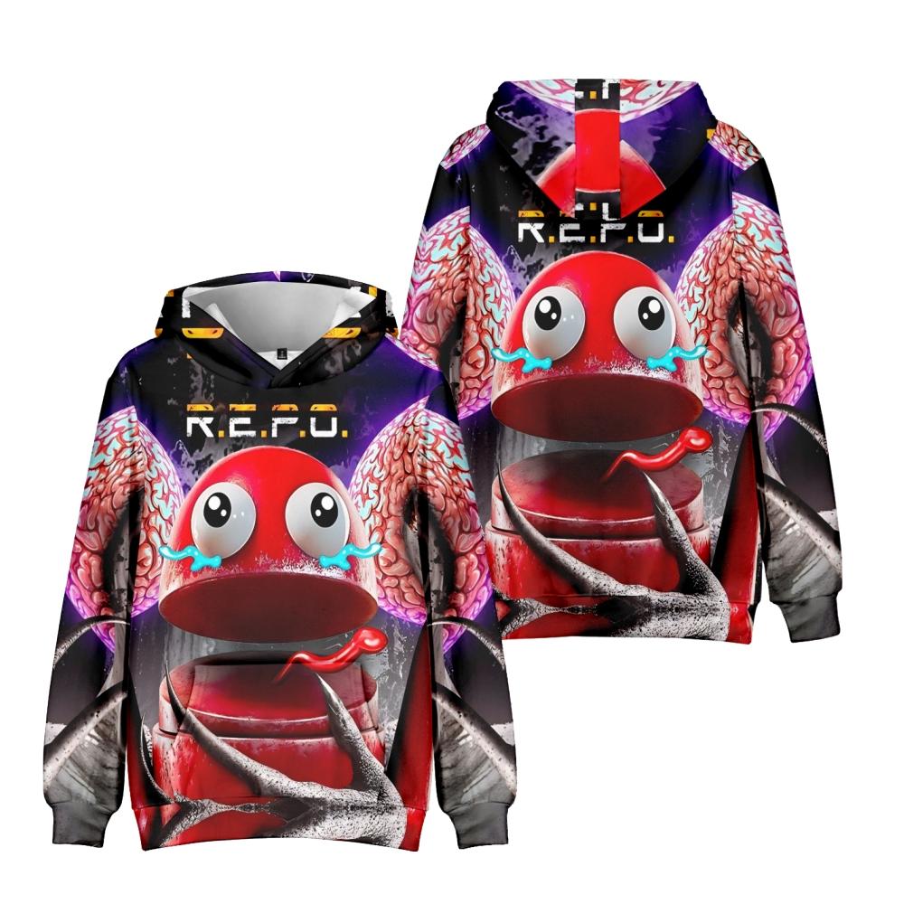 Men's Hoodies REPO Print Sweatshirts Streetwear Loose Pullover Casual Hooded Tops
