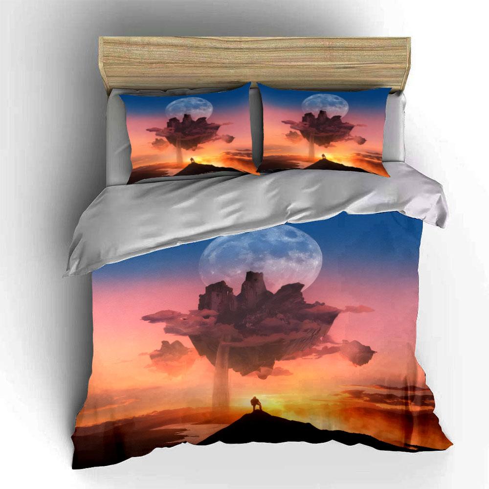 Fantasy Landscape Art Set Soft Comfortable Duvet Cover Bedding Set Included 1*Duvet Cover & 2*Pillowcases, Gift