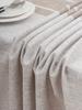 Khaki White Stripes Tablecloth for Living Room Bedroom Dining Table Classic Decor Anti-Slip Attractive Table Cover