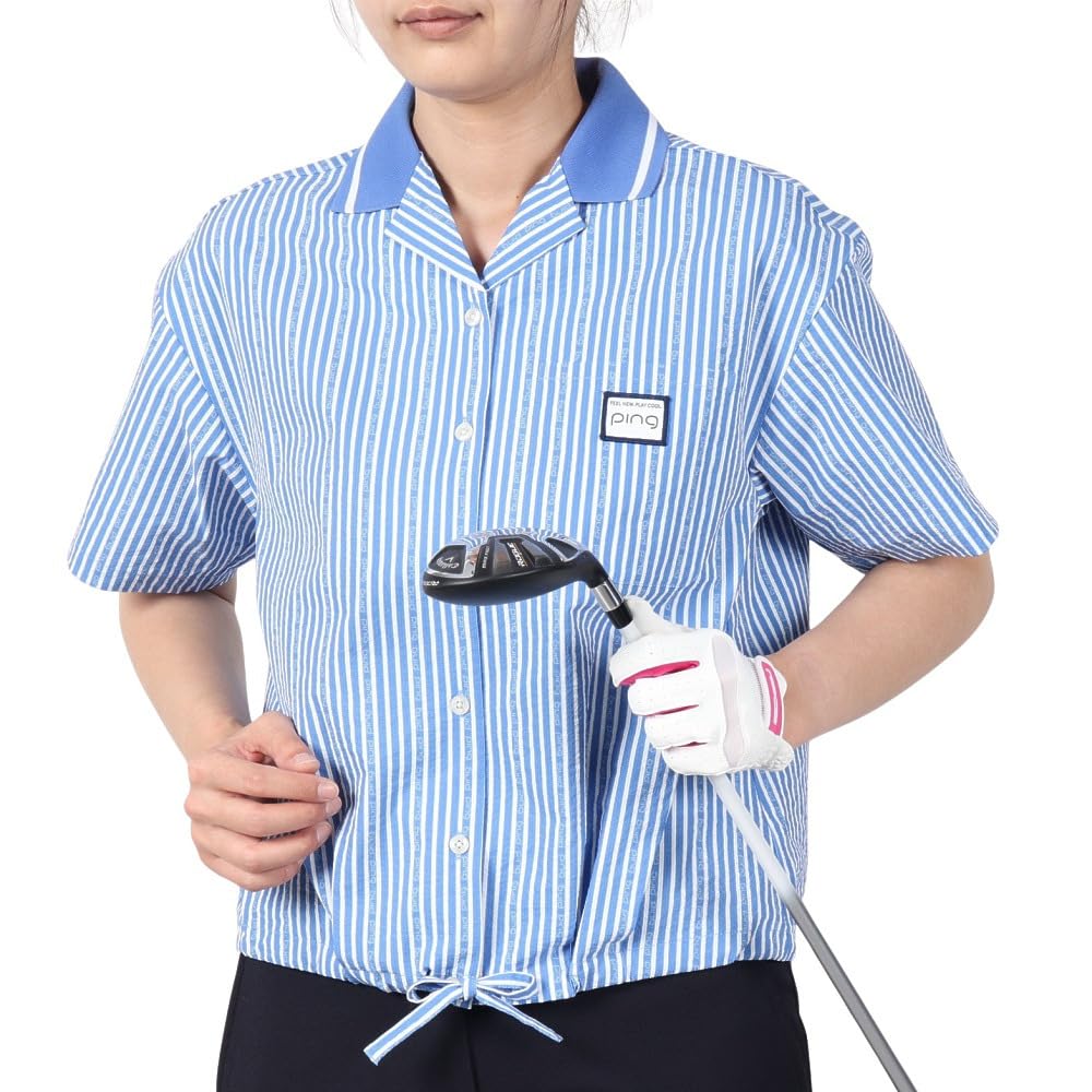 

Ping Apparel Рубашка с коротким рукавом и открытым воротником Гольф Женская (Растягивается во всех направлениях, Влагоотводящий, Быстросохнущий) / / 622-5111300 110_Синий