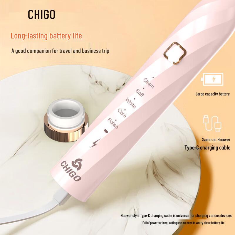 Chigo Sonic Electric Toothbrush with Soft Bristles