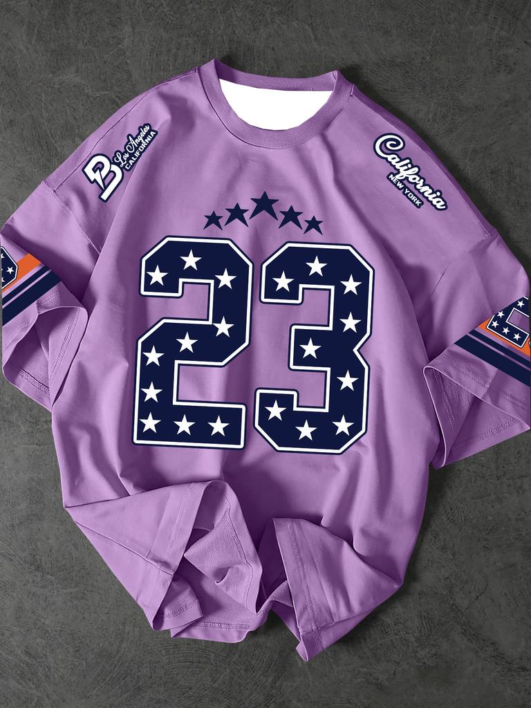 Men's Sports Jersey California NO.23 Print Short Sleeve T-Shirt Summer Graphic Tee Jerseys Plus Size Women's Sport T-Shirt Tops