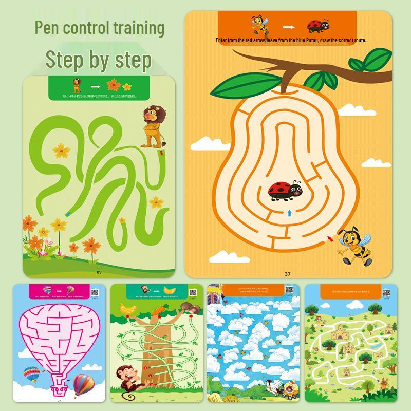Children's Maze Training Book: Enhance Concentration & Intelligence with Fun Brain Development Games