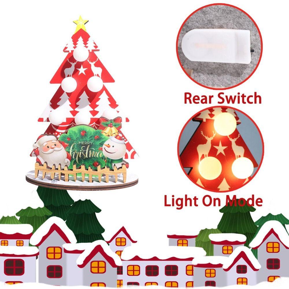 Desktop Size Christmas Lights Luminous LED Christmas Tree DIY Gift Xmas Ornaments Room Decor