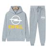 Men's Women 2Pcs Sets Fleece Sweatshirt Hoodies Pants OPEL Car Male Sportswear Tracksuits Unisex Ensemble Homme
