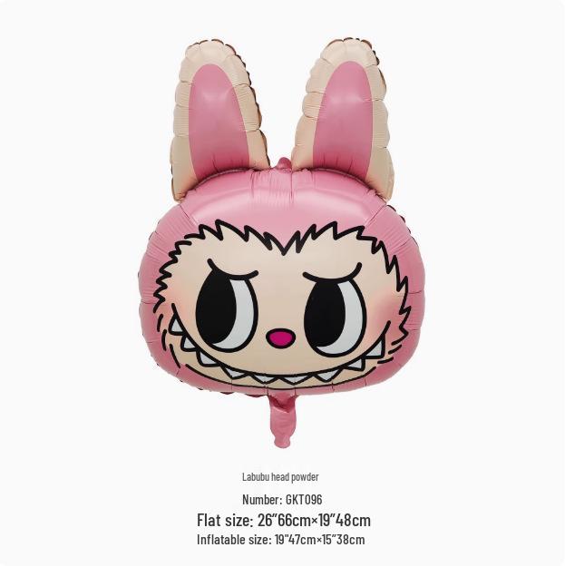 Adorable Cartoon Labubu Winter Birthday Foil Balloon for Kids' Party Decoration