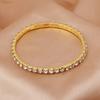 4Pcs/Set Bridal Jewelry Set Inlaid Necklace Sparkling Rhinestones Earrings