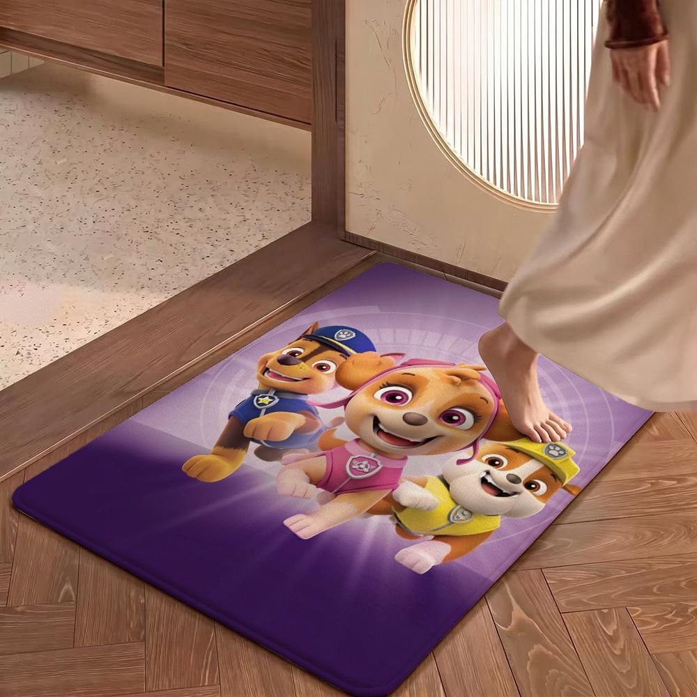 Paw Patrol Police Pup Rectangular Rug Soft Texture Nonslip Carpet For Bedroom Door Living Room Area Home Decor New Year Gift
