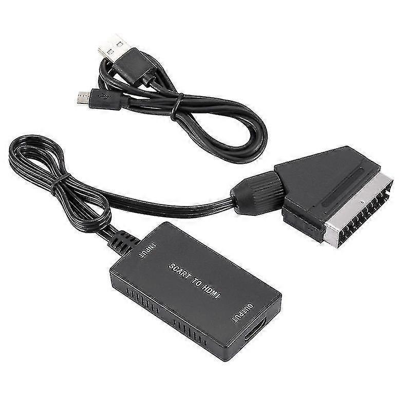 Scart To Hdmi Converter High Definition Audio Video Compatible Adapter Connector