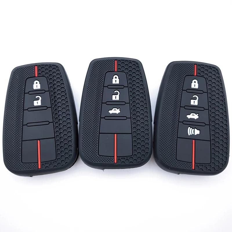 Auto Silicone Smart Housing Auto Accessories Key Fob Cover Case Fit For Toyota Chr Camry Corolla Rav4 Highlander C-Hr Prius Land Cruiser Prado