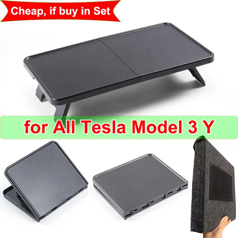 for Tesla Model 3 Y YL 2026 2025 Center Console Table Foldable Food Drink Desk Portable Mini Storage Organizer Tray Model3 2022