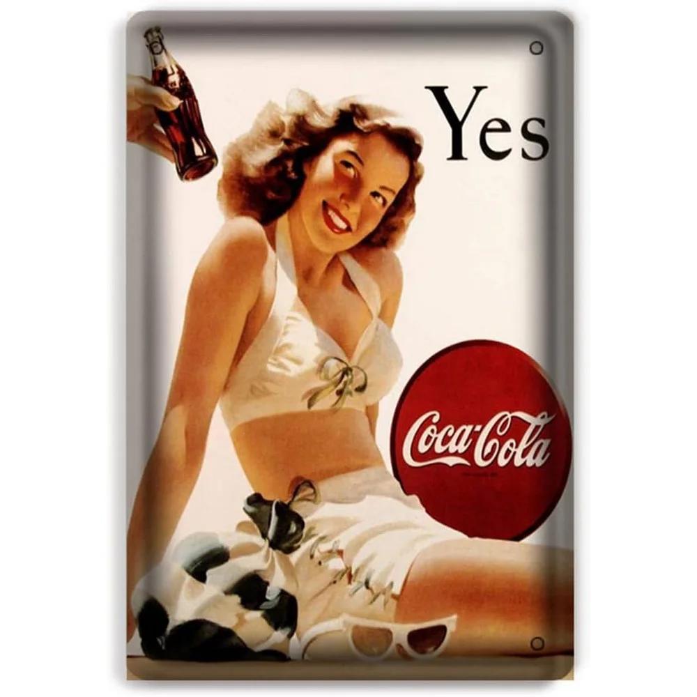 

Retro Enjoy Cola Posters Retro Metal Tin Signs Vintage Posters for Game Room Bar Man Cave Cafe Garage Home Wall Decor Gift 20x30cm（7.8x11.8inch）