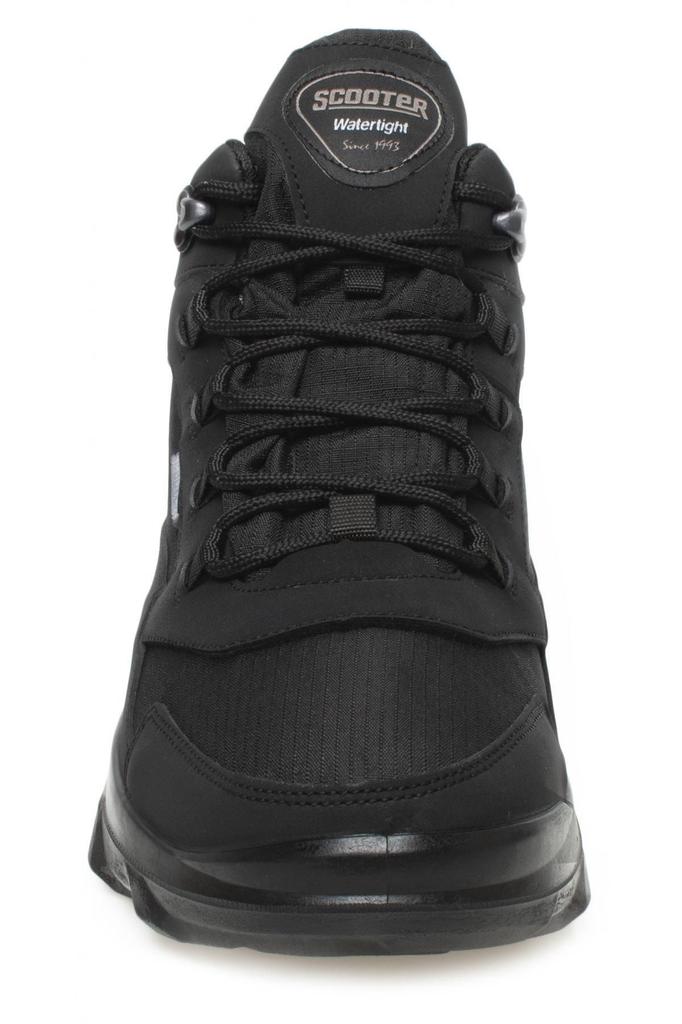 Men's Fashion Waterproof Wedge Heeled Booties M Watertight Casual Black Boots Shoes