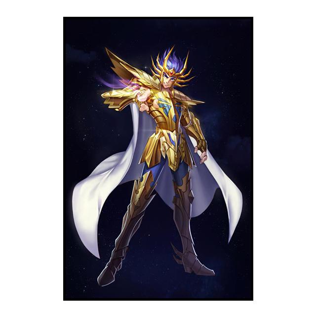 Decorazione murale giapponese classica Anime Saint Seiya in oro Poster su tela e stampe artistiche da parete per la decorazione della casa moderna