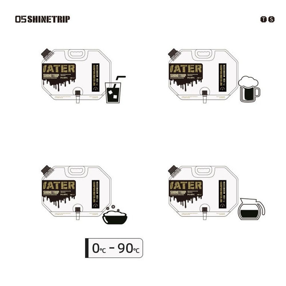 8L 9L Wasserspeicherbeutel mit Wasserhahn Großvolumiger Wasserbehälter Outdoor Wanderzubehör