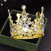 Party Prom Birthday Cake Crown Small Tiaras for Doll Green Pink Diadem Bridal Wedding Hair Jewelry Tiaras Head Ornaments