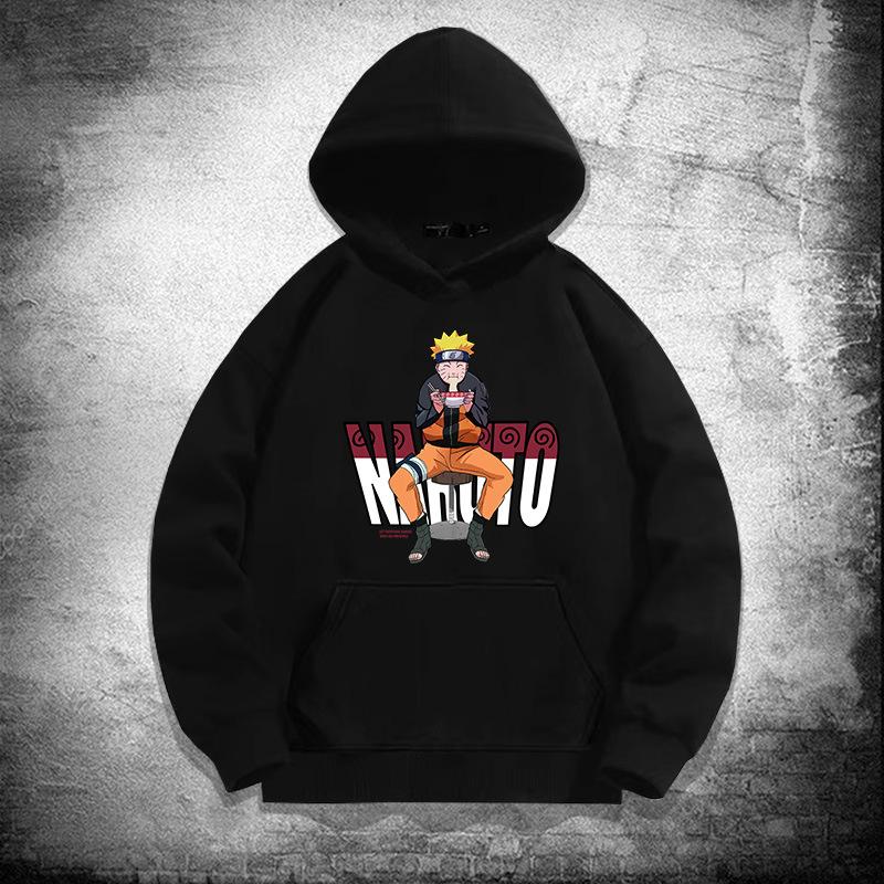 Naruto Naruto Anime Hooded Sweater Men s and Women s Spring and Autumn Teen Loose Shoulder Long Sleeve Top 155XXS