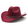 Western Cowboy Hat Woolen Top Hat Big Edge Jazz Felt Hat 10 Colors