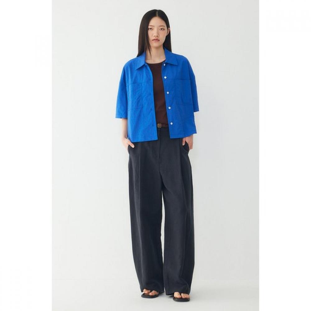 Studio Tomboy Back Pleat Short Sleeve Shirt 9176221985