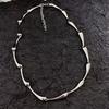 Cold Wind High-end Bamboo Chain Light Luxury Collarbone Chain French Simple Personalized Temperament Bare Chain Necklace