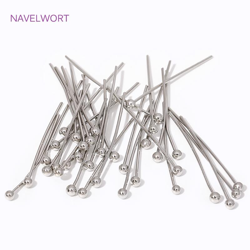 Wholesale 18-35mm 14K Gold Plated Brass Metal Ball Head Pins,Pins For Jewelry Making,For DIY Beading Accessories Findings
