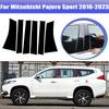 6pcs For Mitsubishi Pajero Sport 2016- 2017 Window Trim Covers Center Film Column B C Pillar Posts Sticker Car Accessories