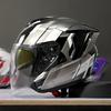3/4 Open Face Motorcycle Helmet Men Adult Full Coverage DOT ECE Certified Use ABS Material Lightweight Safety Gear