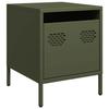 VidaXL Olive Green Bedside Table 35x39x43.5 Cm Steel, Cabinet, Side Cabinet, Phone Stand, Bedside Table, 851252