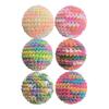 Cat Ball Toy 6-pieces Colorful Interactive Scratcher Playing With Bell Cat Toy For Indoor Outdoor Couch Corner Home Apartment