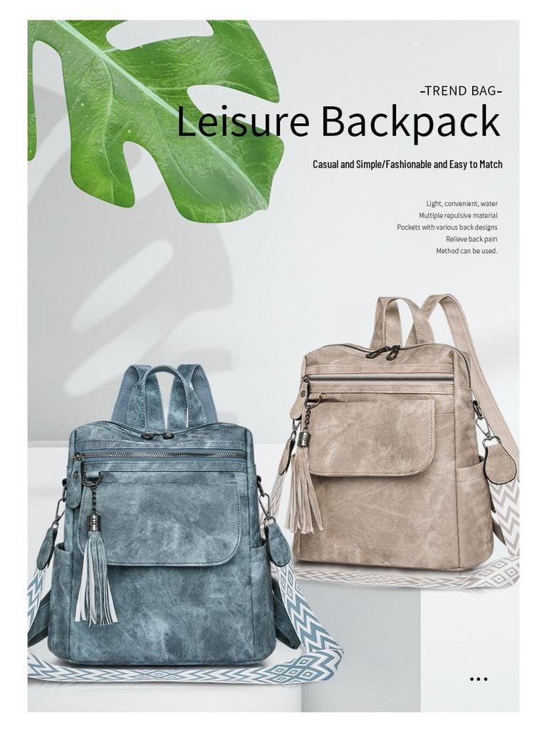Women's 2024 Lightweight Cross-Border Backpack: Spacious, Casual Travel & Single Shoulder Bag for Outings
