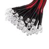 50PCS 5mm Pre Wired LED Diodes DC12V Red Blue Orange Slow Flashing DC12V LED Lights LED Light Emitting Diodes