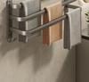 Gunmetal No-Drill Wall-Mounted Towel Rack for Bathroom Storage