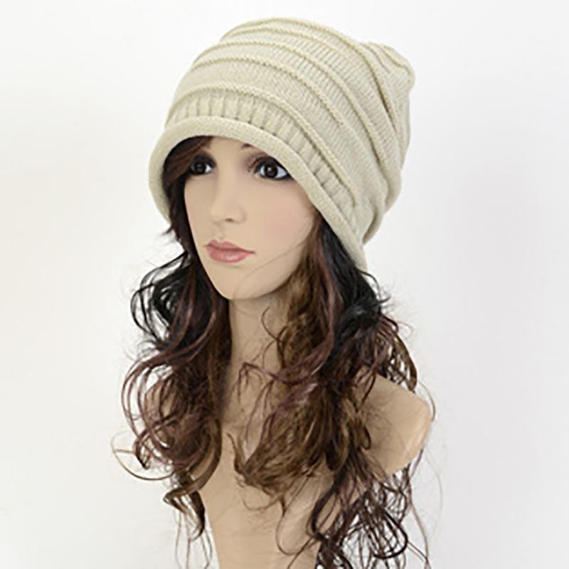 Fashion Warm Winter Knit Crochet Beret Braided Baggy Women Lady Beanie Hat Ski