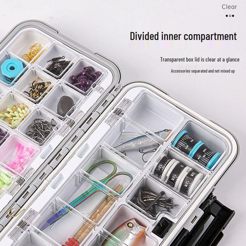 Large Double-Sided Fishing Tackle Box for Hooks and Baits