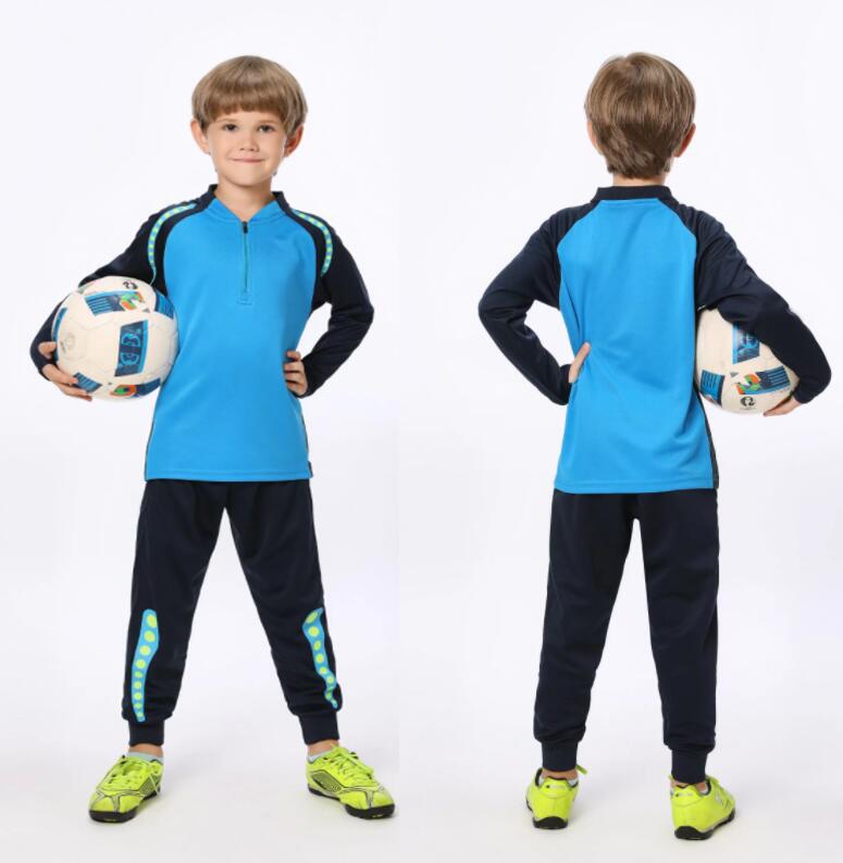 

Детский осенне-зимний тренировочный футбольный комплект: Джерси с длинным рукавом и брюки S