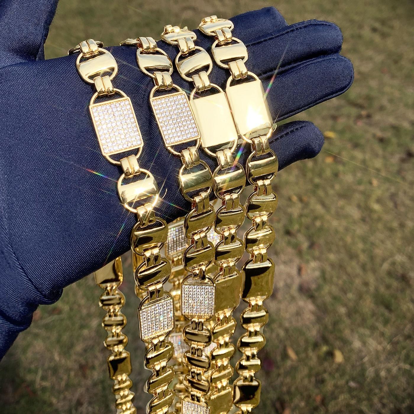 Hip Hop 14mm 18K pārklāts CZ