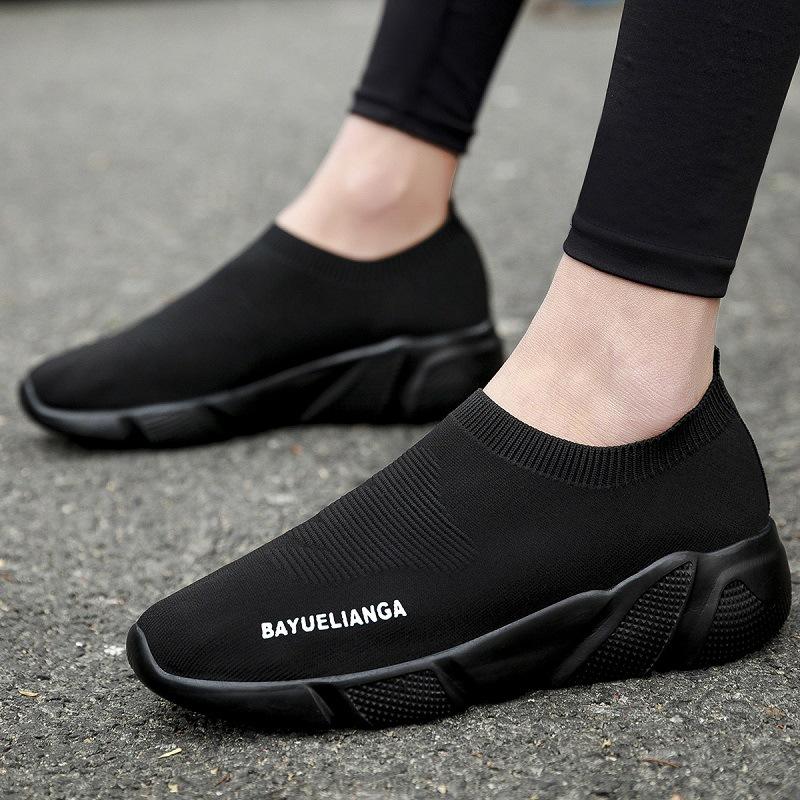 Spring and Autumn men's and women's socks shoes high-top single shoes flow sports leisure lazy shoes