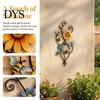 Weather Resistant Wall Ornament Metal Sunflower Bee Art, Rustic Flower Vine Hanging, Patio Fence Yard Decoration Indoor Outdoor Garden Decorative