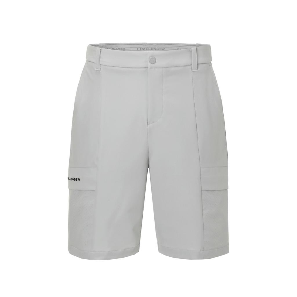 CHALLENGER Men'S Nylon Spandex Perforated Pocket Half Pants Light Grey