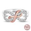 Original 925 Sterling Silver  Infinite Love Rings for Women Girls Jewelry Birthday Anniversary Gifts
