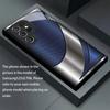Blue Patterned Metal Pattern Tempered Glass Phone Case Suitable for Samsung GalaxyS26 S25 S24 S22 S21 S20FE/Ultra/Plus Anti Drop