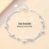 S925 Sterling Silver Double-Layer Star Bracelet for Women – Korean Minimalist Student Style